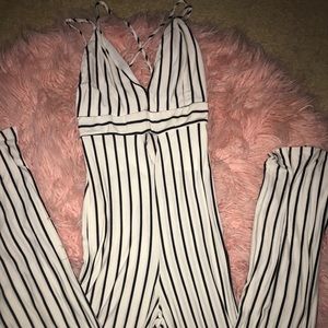 striped jumpsuit